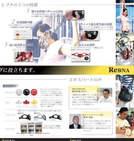 ReBNA Evolution 鼻呼吸トレーニングマスク- 基本セット- 4タイプ - 画像 (8)